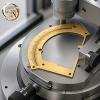 Plaque de jauge en laiton massif découpée au laser pour instruments, usinée CNC