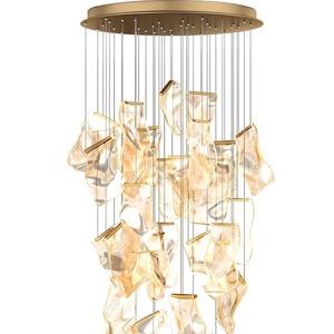 Lustre LED créatif postmoderne éclairage Duplex escalier rotatif Guide de lumière lampe suspendue salon Luminaires réglables - Product Image 6