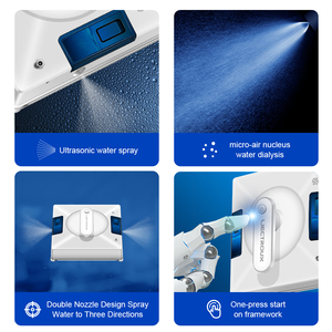 Liectroux-<span class=keywords><strong>Robot</strong></span> aspirador YW509 para ventanas, doble PULVERIZADOR DE AGUA, Sensor láser, mopa húmeda de vidrio automática, uso doméstico - Product Image 2