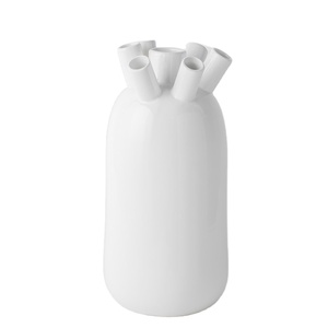 2023 EW odern even holes hhite ereramic Decoration ase ASE <span class=keywords><strong>para</strong></span> <span class=keywords><strong>tulipanes</strong></span> - Product Image 4