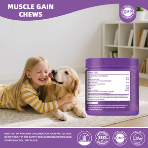 Tabletas Masticables Blandas con Alto Contenido de Proteínas para Mascotas, Aumentan el Peso, Fortalecen el Sistema Inmunológico, Apoyan las Articulaciones, Vitaminas, Calcio, Absorción Rápida - Product Image 3