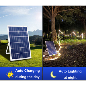 Guirlande Lumineuse <span class=keywords><strong>Solaire</strong></span> Extérieure Étanche 50M 3600 <span class=keywords><strong>LED</strong></span> Blanc Chaud Robuste avec Télécommande pour Toit et Mariage - Product Image 4