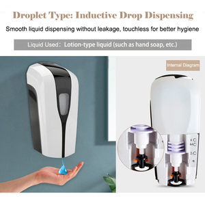 Dispensador de Jabón Líquido Automático Inteligente Sin Contacto HY-6808A(DC), Dispensador de Jabón con Sensor ABS Blanco y Negro <span class=keywords><strong>para</strong></span> Montar en la Pared - Product Image 6