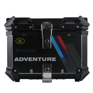 Coffre arrière en aluminium 45L édition bleu-noir pour véhicules électriques, motos, scooters et voitures de rallye - Product Image 1