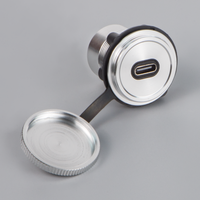 LYAN 22MM Metal Waterproof Cover USB3.1 Type-C Femelle à Femelle Panel Mount Connector Factory Direct Silver Shell USBC-01A