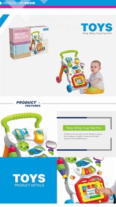 Multifonctionnel activité musicale bébé marcheur d'apprentissage jouet avec planche à dessin magnétique - Product Image 4