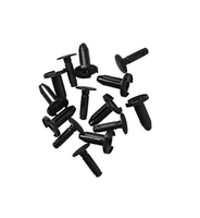 Clips de fixation en plastique noir à pression pour voiture, attaches universelles pour garnitures de carrosserie, rivets pour pare-chocs, ailes et panneaux intérieurs