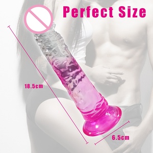 Dildo de Cristal Realista Gigante, Impermeable y Ecológico, con Degradado de Color, de Silicona Suave, Juguete Sexual Femenino para Mujeres, Venta al Por Mayor - Product Image 5