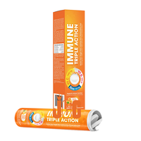 Comprimé effervescent immunitaire à saveur personnalisée, supplément de vitamine C 1000mg, 20 comprimés de boisson sans gluten pour adulte
