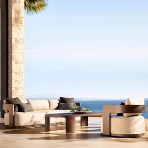 Juego de mesa y silla de madera de teca maciza de alta calidad para hotel y restaurante, diseño moderno para <span class=keywords><strong>muebles</strong></span> de patio al aire libre - Product Image 1