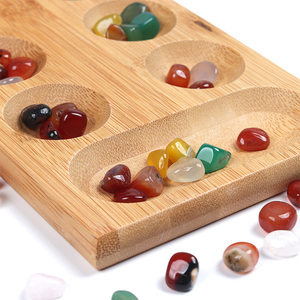 Di alta qualità portatile pieghevole in legno di bambù scacchi <span class=keywords><strong>Mancala</strong></span> giochi da tavolo Set con pietre <span class=keywords><strong>Mancala</strong></span> di vetro - Product Image 4