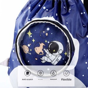 Bolsa de natación impermeable para niños, <span class=keywords><strong>mochila</strong></span> portátil con cordón de gran capacidad, diseño de dibujos animados, separación de ropa seca y húmeda - Product Image 4