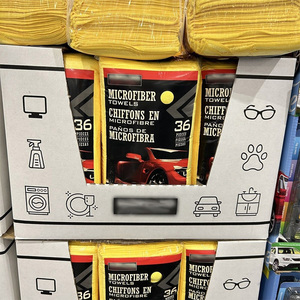 36 Miếng Gói Tùy Chỉnh Microfibre Rags Overlock Bán Buôn 350GSM Serging Làm Sạch Vải 40*40 Sợi Nhỏ Xe Làm Sạch Rửa Khăn - Product Image 1