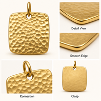 Pendentif en métal martelé personnalisé, plaque de bijoux tendance pour les grossistes