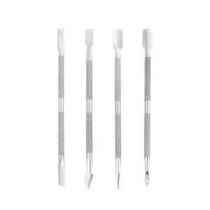 Hot Sale Silver Flat Cuticle Pusher Sets Kit Mini Stainless Steel Nail Cuticle Pusher