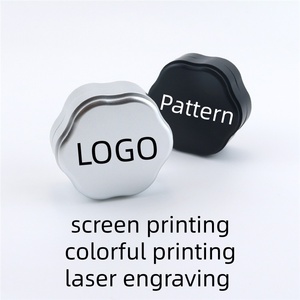 Black/Silver Exquisite Aluminum Alloy Tobacco Grinder Smoking Accessories 2 Layer Metal Herb Grinder Tobacco Crusher - Product Image 6