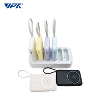 Station de charge magnétique sans fil multi-batteries externes à charge rapide, chargeur portable 10000 mAh, 6 en 1, batteries externes pour la maison