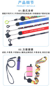 Stylish High Quality <b>Polyester</b> Fashion Carabiner Key Holder Neck <b>Lanyard</b> with Custom Logo Thermal Transfer Printing - Product Image 3