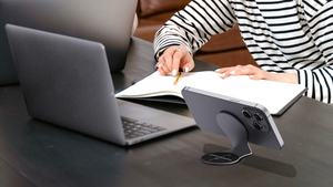 Foldable Laptop Phone Holder, Monitor Side Mount, <strong>Computer</strong> Expansion <strong>Bracket</strong>, Magnetic Phone Holder for Laptop - Product Image 5