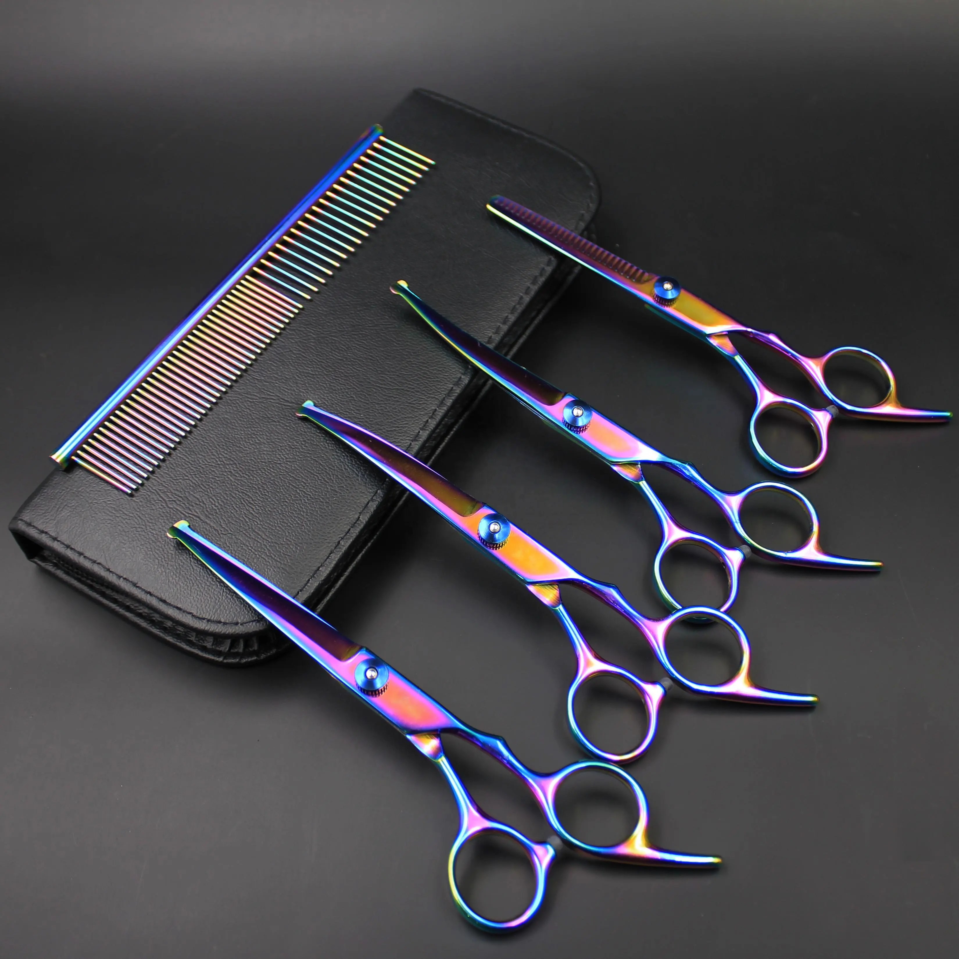 6 Inch Stainless Steel Hair Scissors Set Professional Cutting Shears