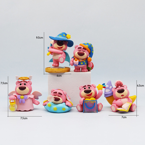 Set <span class=keywords><strong>de</strong></span> Accesorios para Caja Sorpresa: Adornos para Coche, Figuras <span class=keywords><strong>de</strong></span> Acción, Muñeco 3D <span class=keywords><strong>de</strong></span> PVC <span class=keywords><strong>de</strong></span> Oso Fresa <span class=keywords><strong>de</strong></span> Dibujos Animados Personalizado <span class=keywords><strong>y</strong></span> Adorable - Product Image 1
