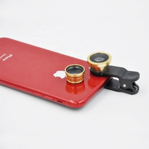 <span class=keywords><strong>Objectif</strong></span> 3-en-1 grand angle, macro et fisheye pour téléphones mobiles – Lentilles universelles pour smartphone avec clip pour utilisation sur lit ou bureau - Product Image 4