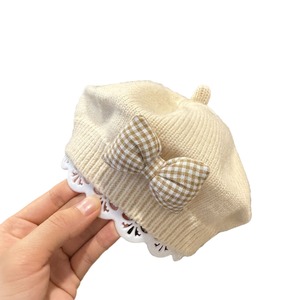 Chapeau de peintre en laine tricotée de béret de bébé <span class=keywords><strong>fille</strong></span> à la mode d'automne hiver en chapeau pour enfants de style coréen et occidental - Product Image 2