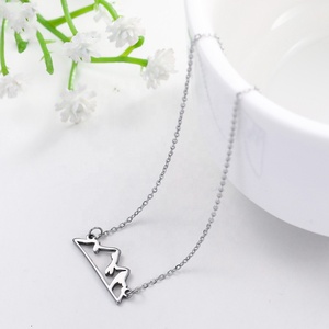 Bijoux géographiques collier pendentif montagne tjny personnalisé - Product Image 2