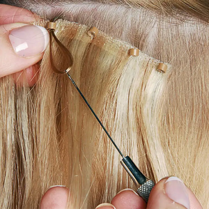 批发工厂价格优质扭结直微珠纬纱双拉人发延伸 - Product Image 2