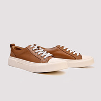 Chaussures décontractées Bowei pour hommes 2025 – Nouveauté, semelle épaisse, cuir véritable, bout rond, polyvalentes, tendance, à lacets