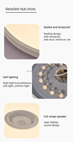 Plafonnier LED intelligent TUYA avec musique, lumière RGB, télécommande, application, éclairage audio, salon, chambre à coucher, plafonnier musical