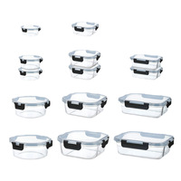 Boîte à lunch en verre borosilicate de haute qualité, résistante au congélateur, préservant la fraîcheur, couvercle amovible détachable, résistante à la chaleur, résistante aux chutes