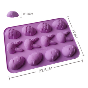 Molde de Silicona de Conejito de Pascua para Pastel, Decoración de Bodas, Herramienta para Decorar Fondant y Pudín, Moldes para Hornear en Empaque OPP - Product Image 1