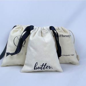 Wholesale Biodegradable Cotton Gift Bags Jewelry Pouch Organic Canvas Drawstring Dust Sack Eyelashes Glasses Earrings <b>Stickers</b> - Product Image 6