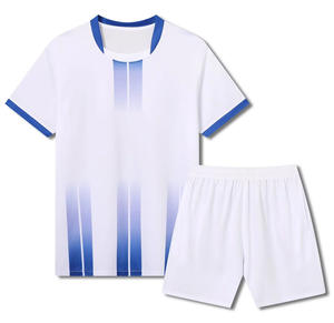 Новый дизайн: мужской комплект футбольной формы для взрослых из быстросохнущего дышащего полиэстера, тренировочный трикотаж с коротким рукавом, с возможностью нанесения индивидуального названия команды. - Product Image 4