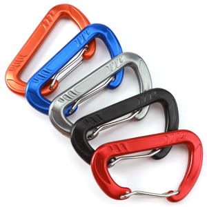 Mousqueton en aluminium durable 5KN EH1304U pour l'industrie générale et le camping, avec logo personnalisable, anodisé en usine, à verrouillage par câble - Product Image 3