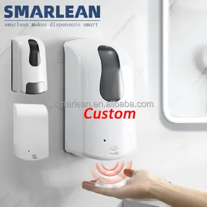 Détection automatique verrouillable intelligent commercial salle de bain mousse liquide désinfectant les mains distributeurs de savon ABS couleur blanche distributeur de pulvérisation
