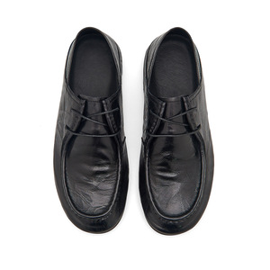 New style British fashionable black leather <b>shoes</b> for <b>men</b>, soft leather sole, casual <b>shoes</b>, lightweight and versatile for <b>work</b>. - Product Image 1