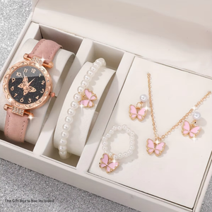 Nouvelle Montre Décontractée pour Femme 2026 avec Cadran Papillon Or Rose, Style Ins, Tendance et Élégante, à Quartz, avec Bracelet Assorti - Product Image 5