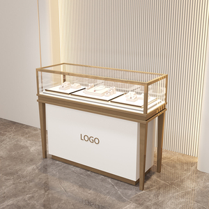 Vetrina di Lusso di Alta Gamma con Illuminazione LED, Vetro Trasparente, Oro, Argento, Acciaio Inossidabile per Gioielli, Orologi e Giada - Product Image 4