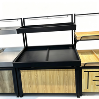 Étagère murale pour fruits et légumes, étagères de supermarché, présentoir mural pliable en bois pour légumes