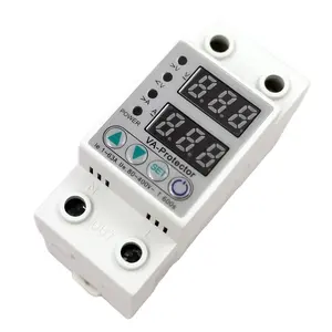 Protector de Voltaje de Riel DIN Simple 63A 40A con Doble Pantalla LED, Relé Protector Ajustable Contra Sobrevoltaje y Bajo Voltaje para Monofásico - Product Image 1