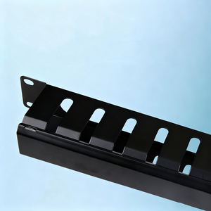 Organizador de Cables Metálico Horizontal de 19 Pulgadas para Montaje en Rack, 1u, 12 Ranuras, con Cubierta para Gabinete de Servidor - Product Image 4