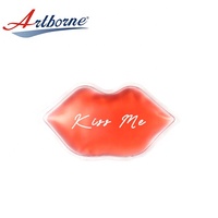 Mini compresse de gel froid en forme de lèvres pour soins de beauté instantanés à domicile, avec logo personnalisé