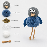Jouet en feutre pour chaton, personnalisé par le fabricant Famipet, nouveau design sur le thème des animaux d'hiver, jouet en peluche doux et froissé pour chat avec herbe à chat