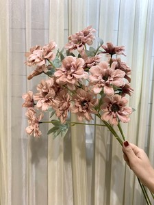 <span class=keywords><strong>81</strong></span> Styles Café Couleur Fleur Artificielle Soie Rose Pivoine Hortensia Fleur En Vrac En Gros - Product Image 5