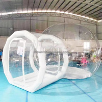 Usine En Gros Personnalisé Pvc Extérieur Blanc Dôme Saut Maison Transparent Bouncer Gonflable Bulle Maison avec Toboggan