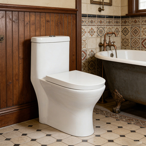 Nouvelle toilette de luxe moderne à double <span class=keywords><strong>chasse</strong></span>, à poser au sol, avec siphon anti-odeur S-trap, monobloc en céramique à fermeture lente, pour écoles - Product Image 4
