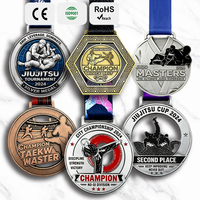 Médailles d'arts martiaux Champion de haute qualité, médailles 3D en relief pour Taekwondo, Karaté, Judo, médailles de sport personnalisées en métal pour les finalistes