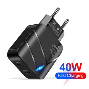 Factory Price 40W PD Fast Charger 2 Ports PD20W TYPC-<b>C</b> Wall Charging Quick Charge Cell Phone <b>Adapter</b> - Product Image 5